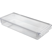 Metaltex Frigo-System Organizer transparenter Beh&auml;lter f&uuml;r K&uuml;hlschrank mit Deckel 15 x 36 x 5 cm
