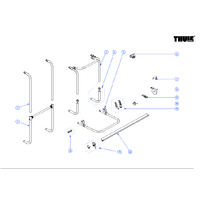 Juego de tapas Thule V-Rail 2 piezas para portabicicletas Essential LV / SV - Thule pieza de recambio n&uacute;mero 1500602389