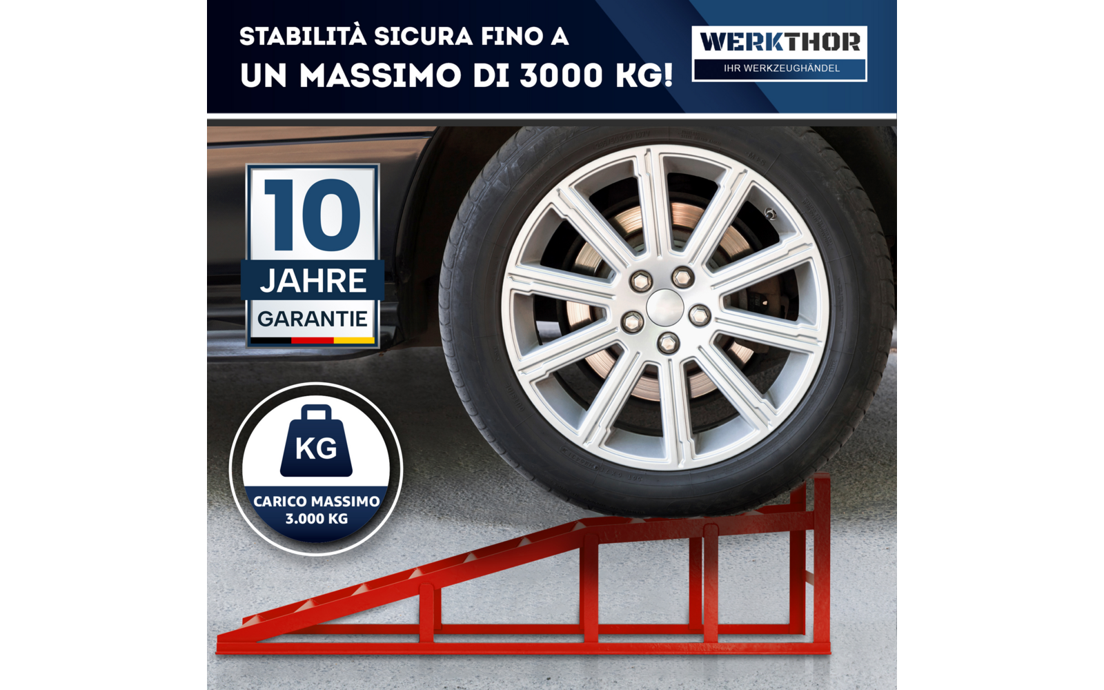 Produktbild Werkthor KFZ Auffahrrampen Set bis 3 Tonnen  1