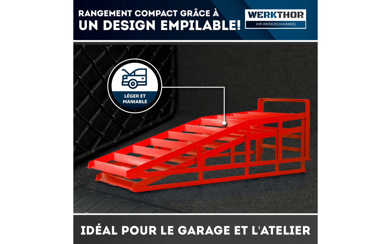 Produktbild Werkthor KFZ Auffahrrampen Set bis 3 Tonnen  1