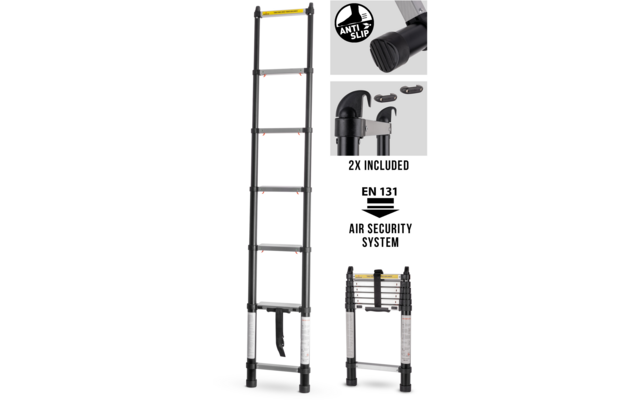 Product afbeelding Brunner Laddy Alcove Air Teleskopleiter aluminium 210 cm 1