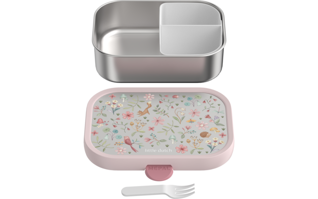 Produktbild Mepal Campus Brotdose Edelstahl mit Bento-Einsatz und Gabel 750 ml 1