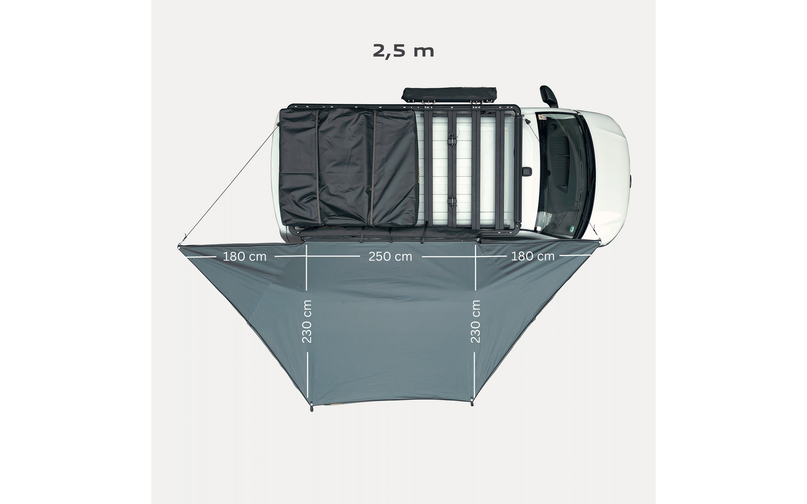 Product afbeelding Horizon zonnescherm Horntools 180 graden zelfdragend 1