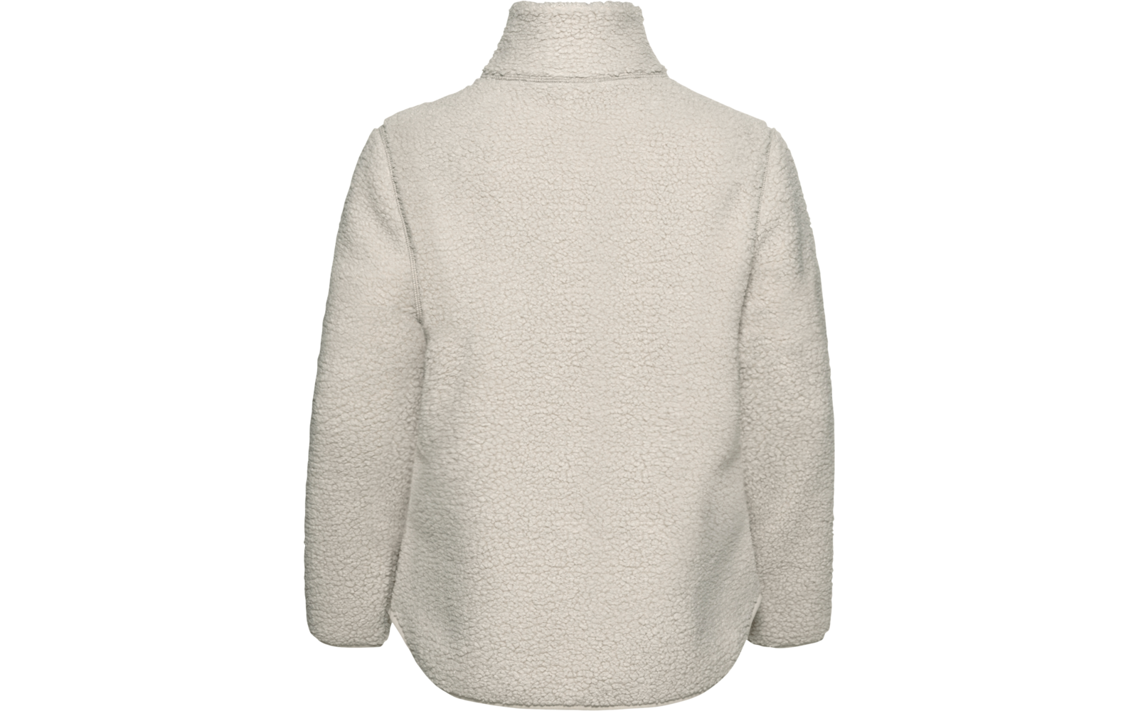 Beige Pullover mit Rollkragen von hinten