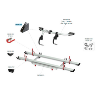 Fiamma muurbeugel geschikt voor Carry Bike Garage Standard - Fiamma onderdeelnummer 98656-622