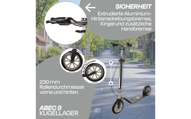 Produktbild Globber One NL 230 Ultimate Zweirad Scooter klappbar mit Handbremse 1