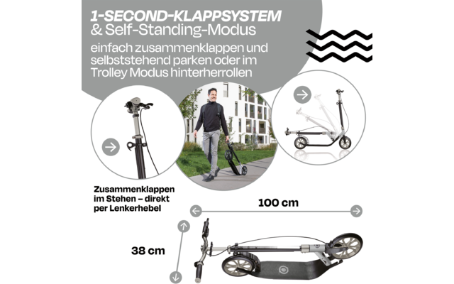 Produktbild Globber One NL 230 Ultimate Zweirad Scooter klappbar mit Handbremse 1
