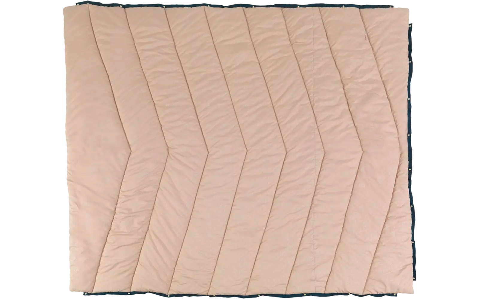 Beige doorgestikte deken met diagonale steken