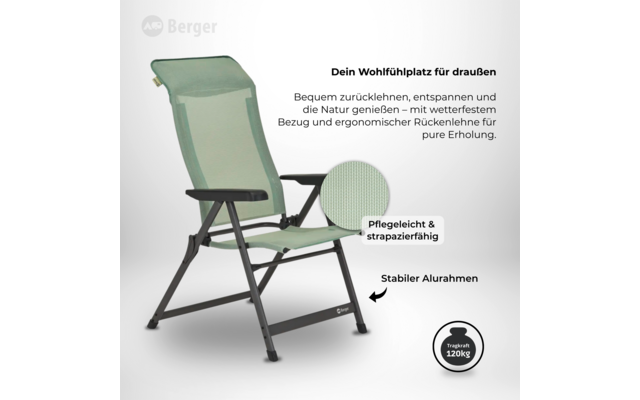 Produktbild Berger Iseo Luxus Klappstuhl (verschiedene Modelle) 1