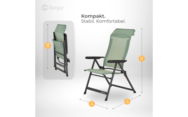 Produktbild Berger Iseo Luxus Klappstuhl (verschiedene Modelle) 1