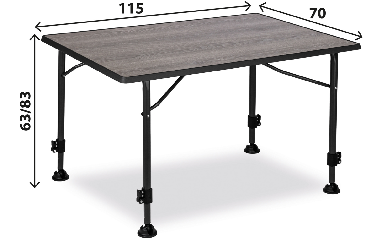 Product afbeelding Brunner Linear Greywood Campingtisch klappbar grau 1