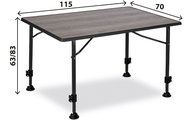 Product afbeelding Brunner Linear Greywood Campingtisch klappbar grau 1