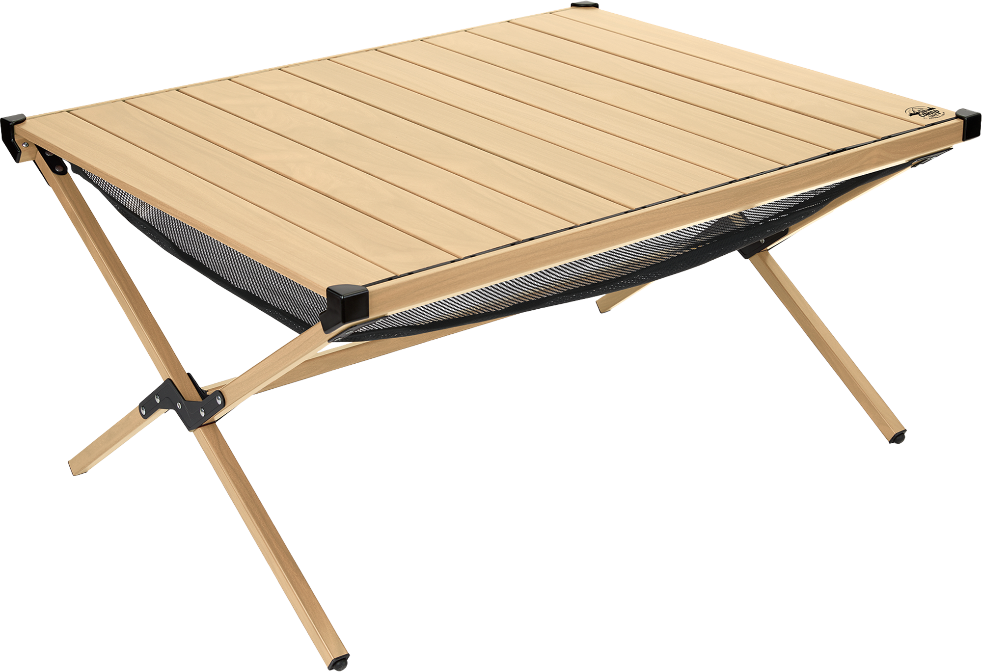 Rollable Table Aluminium/ Bamboo (89 x 70 cm) Camplife Tavira - Berger ...