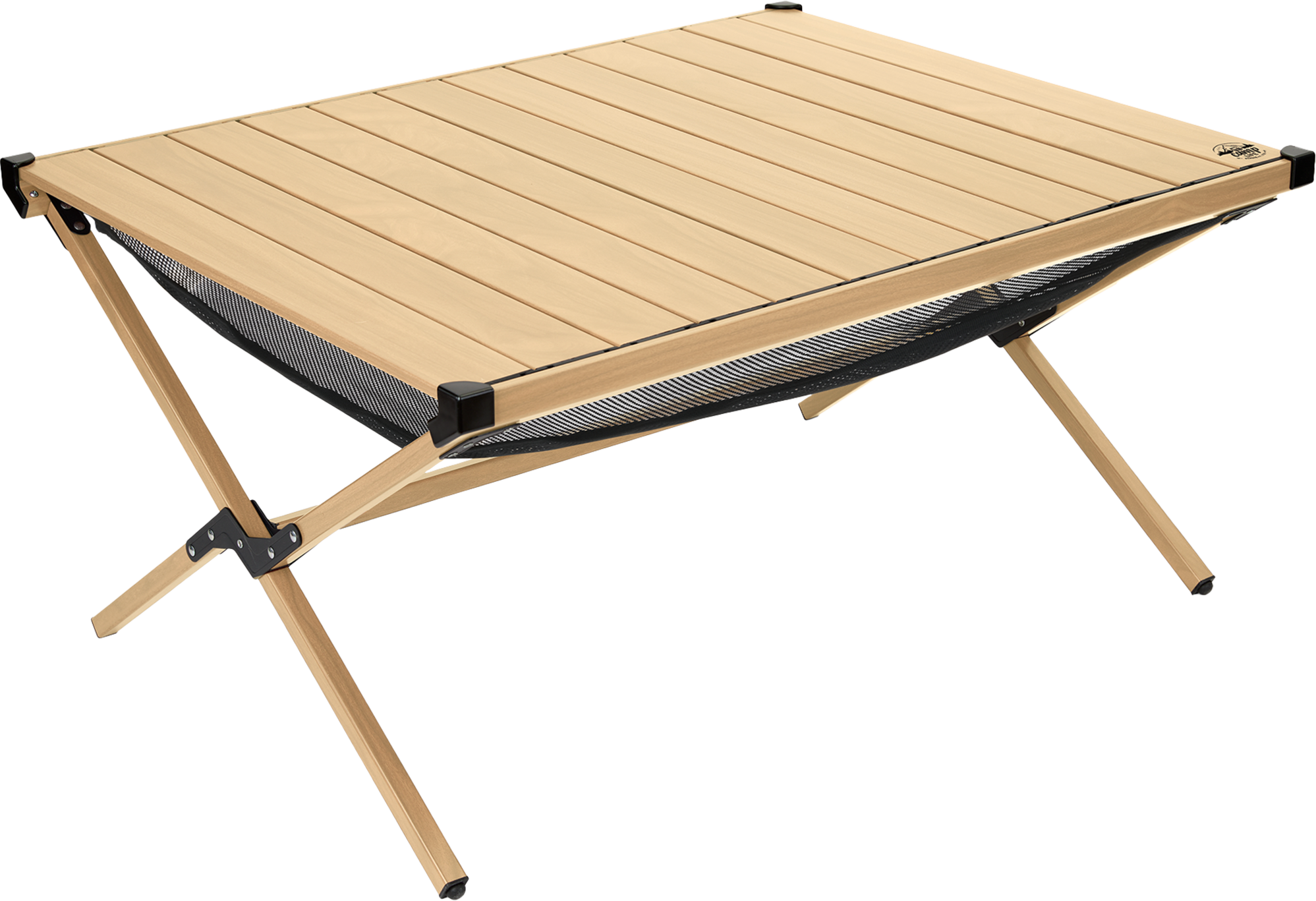 Camplife Tavira Alu-Rolltisch Bambusoptik 89 x 70 cm