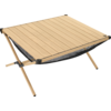 Hammock with wooden frame and light brown fabric