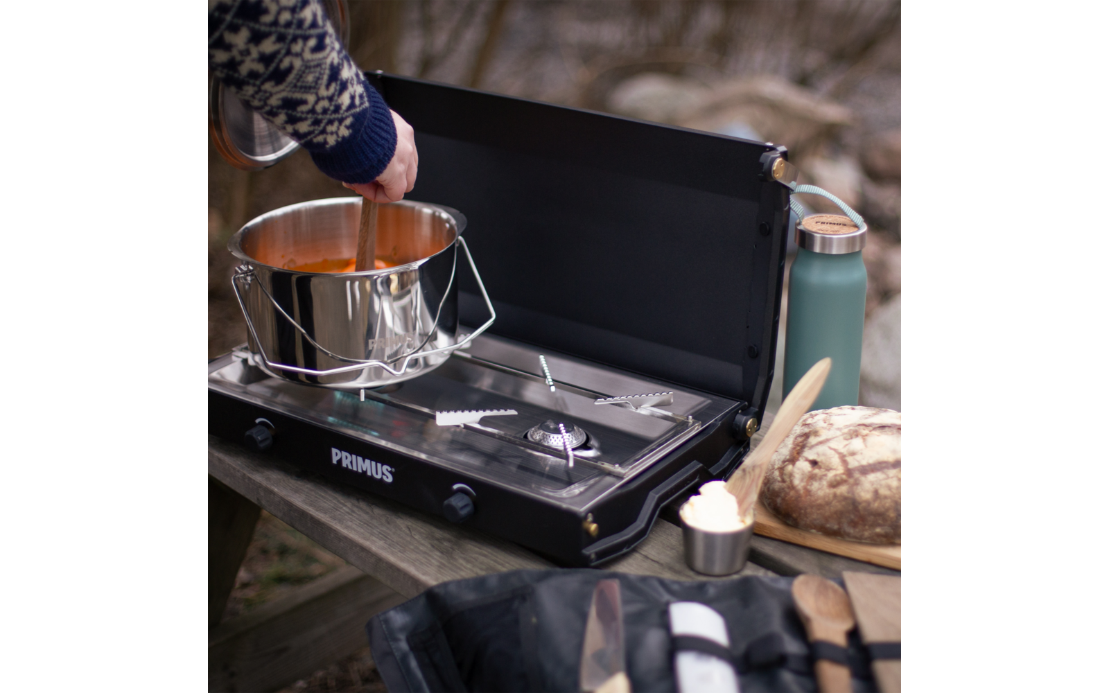 Product afbeelding Primus Kinjia Zwei Flammen Gaskocher 2 x 3000 W 1