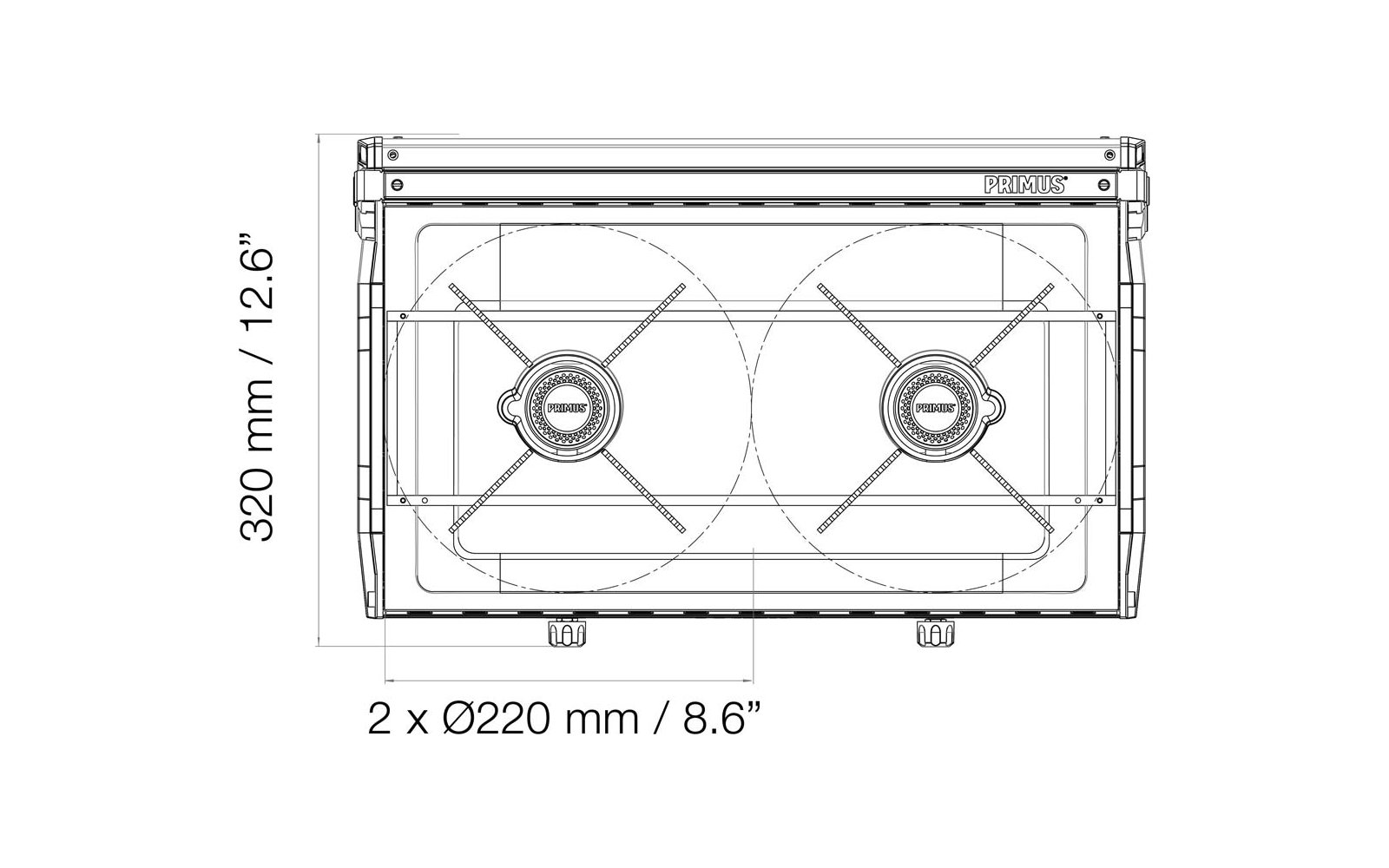 Product afbeelding Primus Kinjia Zwei Flammen Gaskocher 2 x 3000 W 1