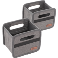 Berger Faltbox Milo mini 2er-Set grau/schwarz