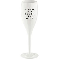 Koziol Cheers No. 1 Komm Wir Gehen Zu Weit Sektglas aus Thermoplastik 100 ml
