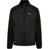 Schwarze Steppjacke mit Reißverschluss und langen Ärmeln