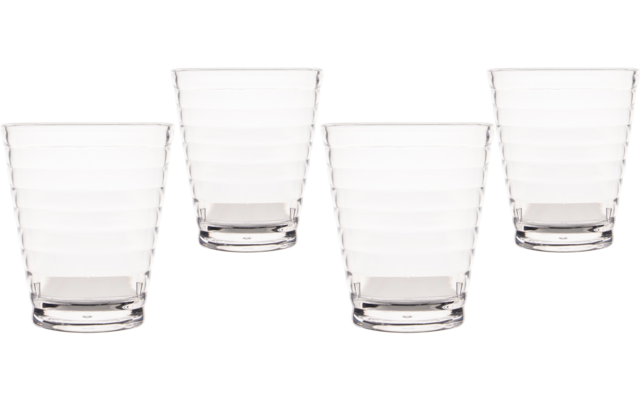 Product afbeelding Bo-Camp Rib Limonadengl&auml;ser aus MS-Kunststoff im 4er-Set 350 ml 1