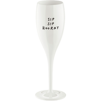 Koziol Cheers No. 1 Sip Sip Hooray Sektglas aus Thermoplastik 100 ml