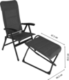 Berger Genova 3D Mesh Klappstuhl-Set mit Beinauflage Anthrazit