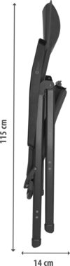 Berger Genova 3D Mesh Klappstuhl-Set mit Beinauflage Anthrazit