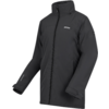 Veste noire avec fermeture éclair et col montant