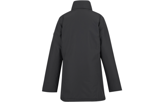 Vue arrière d'une veste noire avec un col montant