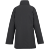 Vue arrière d'une veste noire avec un col montant
