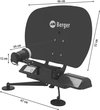 Berger Pathfinder 2.0 faltbare vollautomatische Sat-Anlage Grau