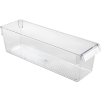 Metaltex Frigo-System Organizer transparenter Beh&auml;lter f&uuml;r K&uuml;hlschrank 10 x 36 x 10 cm