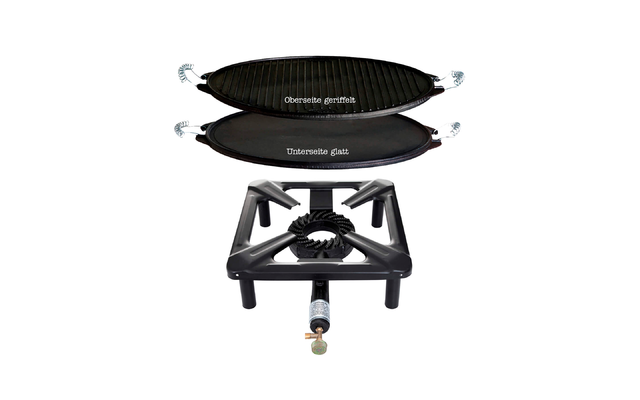 All Grill stool cooker set large with cast iron grill plate light 38 cm without ignition fuse
