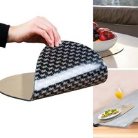 Silwy  Magnet-Platzset mit Ledercoating groß beige