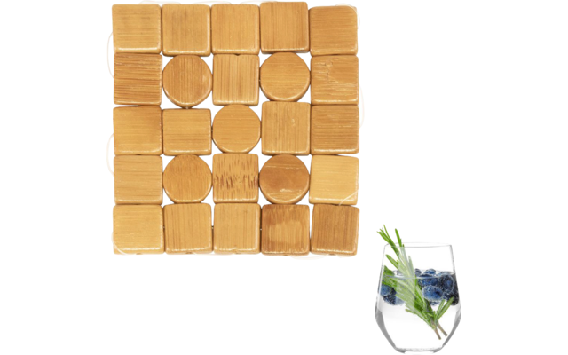 Posavasos de bambú Westmark Mosaico 4 piezas 10 x 10 cm