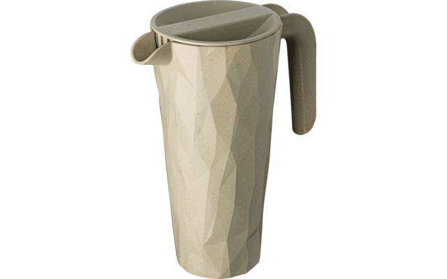 Koziol Club Pitcher super glass jug with lid 1.5 liters nature desert sand