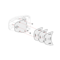 Fiamma Kit Spacer Safe Door ab 2017 Montagekit f&uuml;r Fiamma Safe Door tiefschwarz