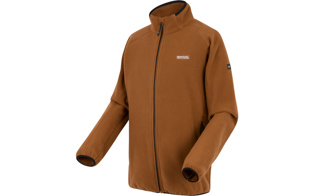 Braune Jacke mit Stehkragen und Reißverschluss