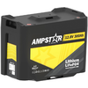 Schwarzes rechteckiges Gehäuse mit gelbem Etikett, weißer Schrift 'AMPSTAR', Text '12.8V 300Ah' und 'Lithium LiFePO4'