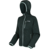 Schwarze Kapuzenjacke mit Reißverschluss und Taschen