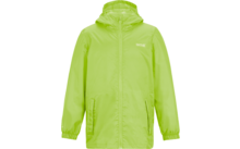 hellgrüne Kapuzenjacke mit durchgehendem Reißverschluss, zwei Eingrifftaschen, elastischen Bündchen und kleinem weißen Logo auf der Brust