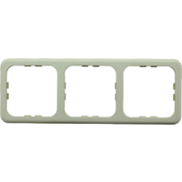 Cadre trois prises Standard gris System 10.000 Inprojal