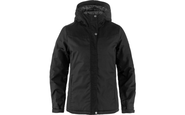 Schwarze Jacke mit Reißverschluss und Kapuze