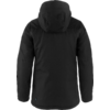 Schwarze Jacke mit Kapuze, Rückansicht