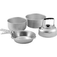Easy Camp Adventure Cook Set Kochset Aluminium stapelbar 4-teilig Gr&ouml;&szlig;e M f&uuml;r 3 Personen