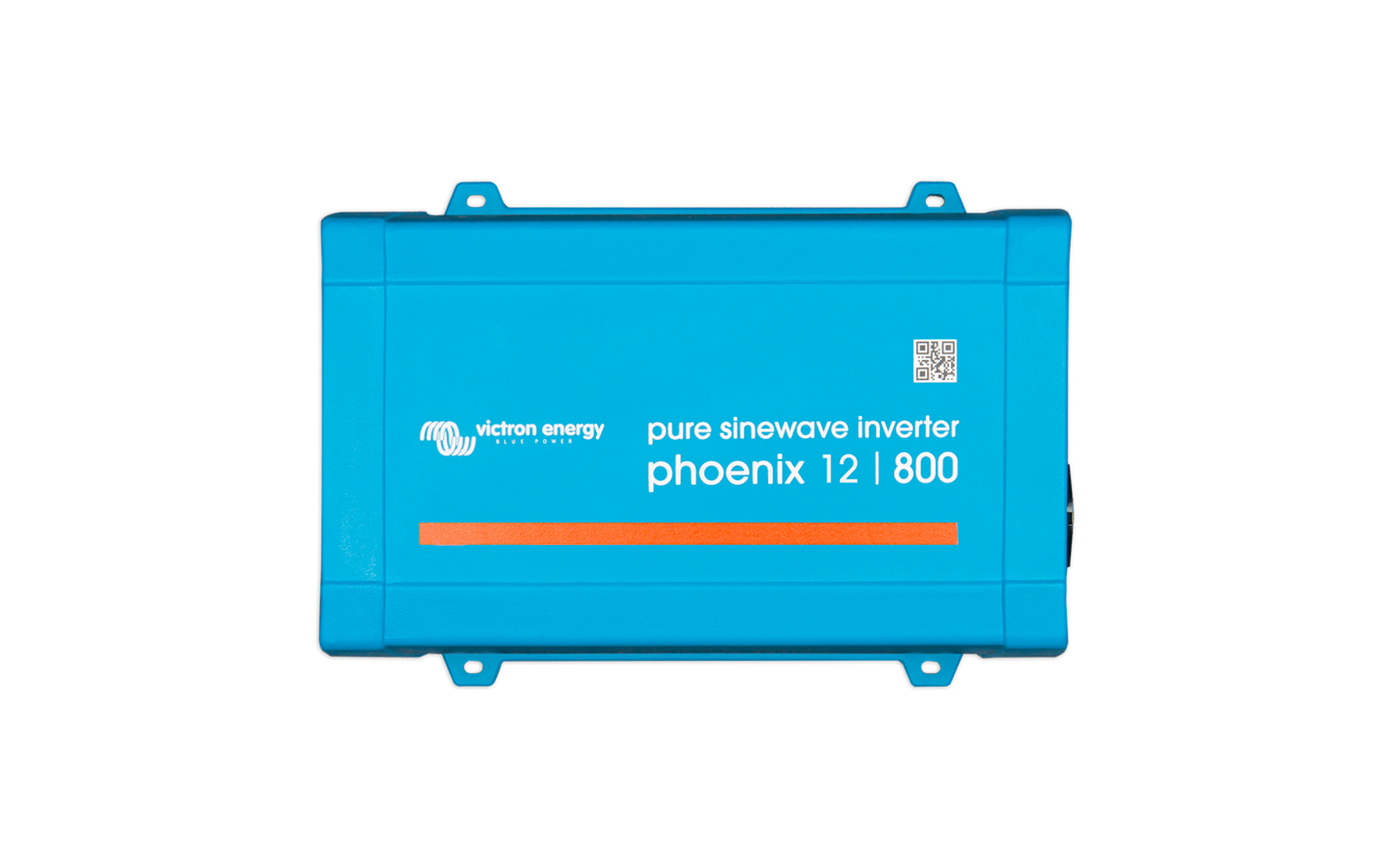 Blauer Wechselrichter mit der Aufschrift 'pure sinewave inverter phoenix 12 | 800'