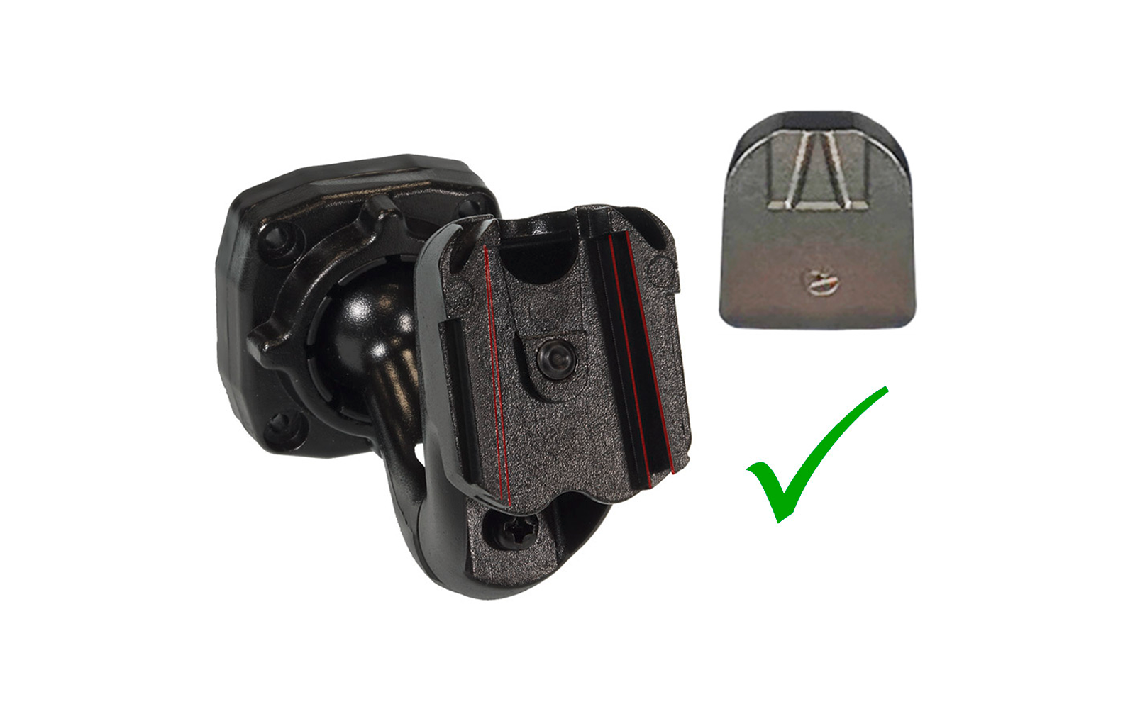 Imagen del producto Soporte Alpine para espejo retrovisor digital DME-R1200 Ford Transit Custom, Camper y Nugget 1