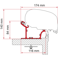 Fiamma Adapter Kit Adria Caravan Bracket Spare part for awning F80 Kit Adria Caravan