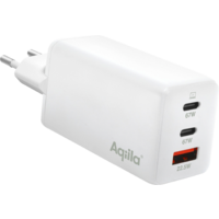 Cargador enchufable Aqiila Chargebird W3 65W 2x USB-C 1x USB-A
